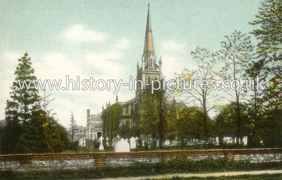 Parish Church, The Green, Chingford, London. c.1912.